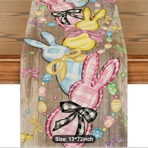 New Colorful Bunny Table Runner 13x72 989-000